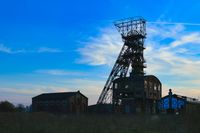 Bergwerk Haard F&ouml;rderturm Industriefotografie Ruhrgebiet Nachtfotografie Bergbau Fotograf Oer Erkenschwick TFP Shooting Pottblitz